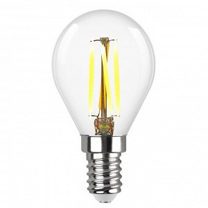 Лампа filament, шар, G45, белый свет, 5Вт, E14, 4000K, 545Лм, 32358 7, REV