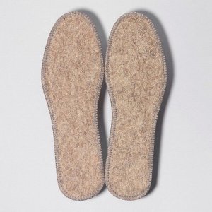 Стельки для обуви, УТЕПЛЕННЫЕ, двухслойные, фольгированные, окантовка, 37 р-р, пара, цвет серый