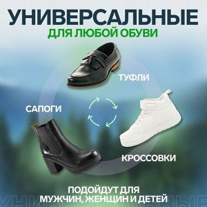Стельки для обуви, универсальные, дышащие, с антибактериальным покрытием, 36-46 р-р, 30 см, пара, цвет белый/голубой