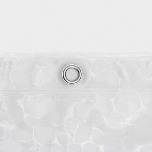 Штора для ванной SAVANNA «Галька», 180x180 см, PEVA, цвет белый