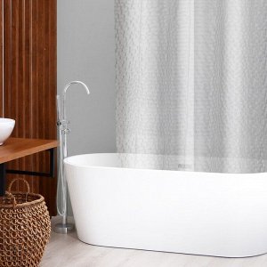 Штора для ванной SAVANNA «Геометрия», 180x180 см, PEVA, цвет белый