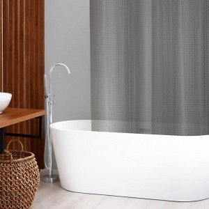 Штора для ванной SAVANNA «Квадраты», 180x180 см, PEVA, цвет серый