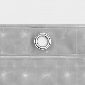 Штора для ванной SAVANNA «Квадраты», 180x180 см, PEVA, цвет серый