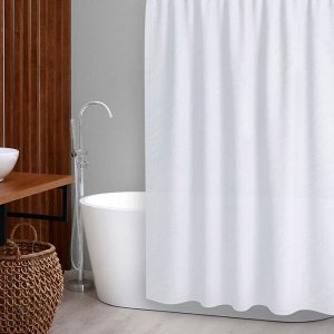 Штора для ванной комнаты, 180x180 см, 12 колец, PEVA , цвет белый