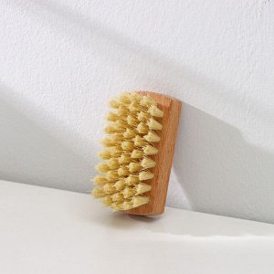 Щётка для одежды, 8x3,5 см, 44 пучка, искусственная щетина, цвет МИКС