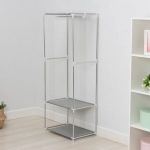 Вешалка - стойка напольная для одежды LaDо́m, 2 полки, 55x36x140 см, цвет белый