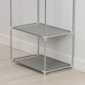 Вешалка - стойка напольная для одежды LaDо́m, 2 полки, 55x36x140 см, цвет белый