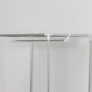 Вешалка - стойка напольная для одежды LaDо́m, 2 полки, 55x36x140 см, цвет белый