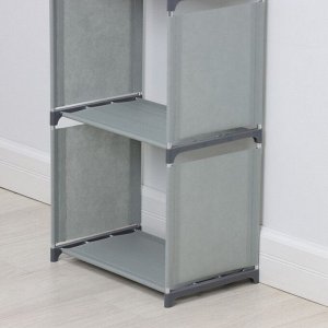 Стеллаж для хранения многофункциональный LaDо́m, 41x27x125 см, серый