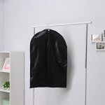 Чехол для одежды LaDо*m, 60*90 см, плотный, PEVA, цвет чёрный
