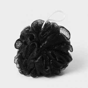 Мочалка для тела «Шар», 30 гр, цвет чёрный