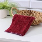 Салфетка универсальная Доляна, 400 г/м?, 1 шт, 30?30 см, микрофибра, с оверлоком