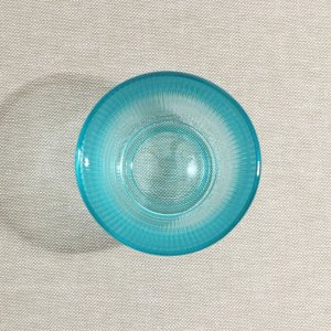 Стакан низкий стеклянный «Концепто Страйпи», 250 мл, цвет бирюзовый