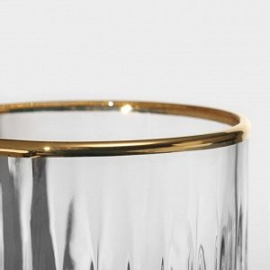 Набор стеклянных стаканов Elysia, 210 мл, 4 шт, с золотой каймой