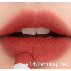 Лёгкая матовая помада для губ Rom&nd Zero Matte Lipstick #18.Tanning Red, 3гр