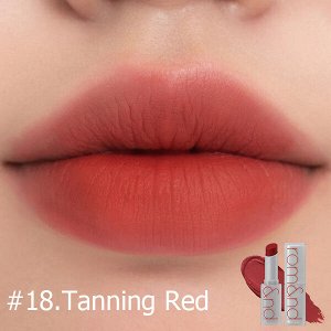 Лёгкая матовая помада для губ Rom&nd Zero Matte Lipstick #18.Tanning Red, 3гр