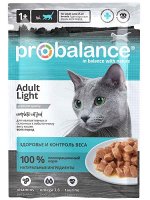 ProBalance Корм консервированный Light для малоактивных кошек, пауч 85 гр 1/28