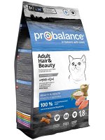 ProBalance HAIR&amp;BEAUTY Корм сухой для кошек для красивой шерсти и здоровой кожи, 1,8 кг 1/6