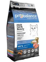 ProBalance HAIR&amp;BEAUTY Красивая шерсть и здоровая кожа, корм сухой д/кош., 400 гр 1/16