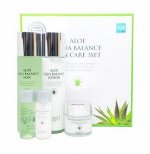 JIGOTT ALOE AQUA BALANCE SKIN CARE Набор для лица с Алоэ 3SET