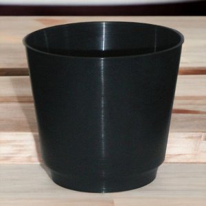 Горшок для рассады 3,5 л черный, многоразовый пластик