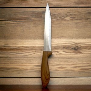 Нож кухонный 32 см, рисунок под дерево