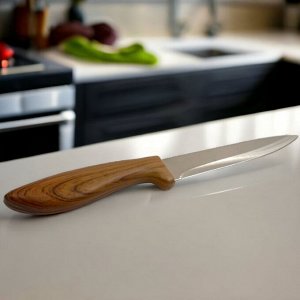 Нож кухонный 32 см, рисунок под дерево