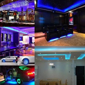 Светодиодная лента LED RGB мультиколор с пультом ДУ и BT управлением через смартфон 5М, IP65, 12V