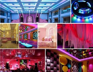 Светодиодная лента LED RGB мультиколор с пультом ДУ и BT управлением через смартфон 5М, IP65, 12V