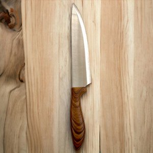 Нож кухонный, рисунок под дерево, общая длина 32 см