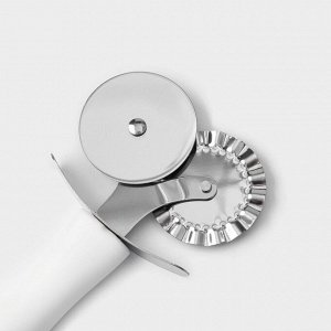 Нож для пиццы и теста Доляна Style, 18,5 см, ручка soft - touch, цвет МИКС
