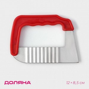 Нож для фигурной резки Доляна «Универсал», 12x8.5 см, красный