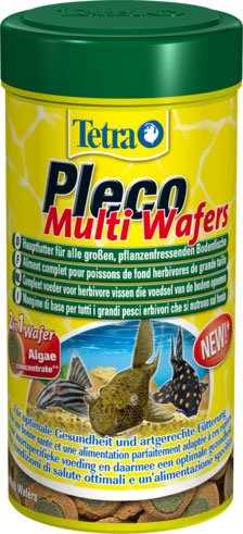 Tetra Pleco Spirulina Wafers 250 мл. - корм для крупных растительноядных донных рыб