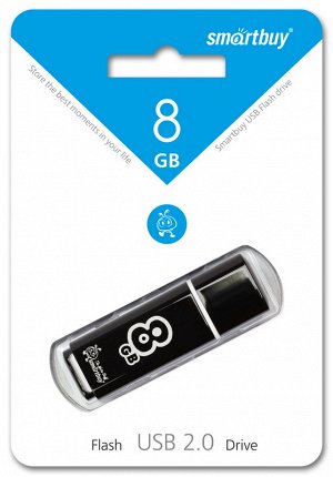 Флеш память USB 8GB Glossy series Black (SB8GBGS-K)