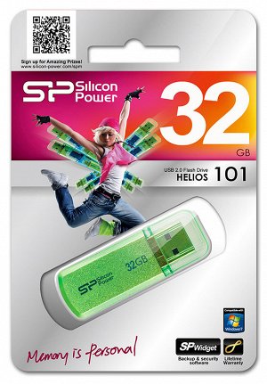 USB накопитель Silicon Power 32GB Helios 101 green
