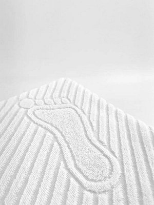 Махровый коврик для ног цвет Белый 50*70 см