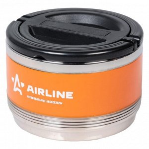 Термос Airline, ланч-бокс для еды с ручкой, нержавеющая сталь 304, 1 контейнер, 0.7 л
