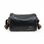 Женская сумка кросс-боди из эко кожи с металлическими элементами, цвет черный