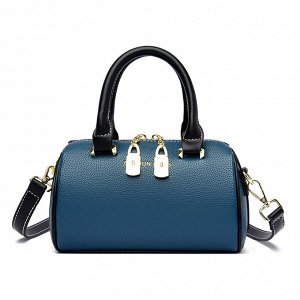 Женская повседневная сумка из эко кожи с регулируемым ремешком, цвет синий