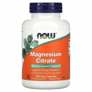 Магний NOW Magnesium Citrate 130мг - 120 капс