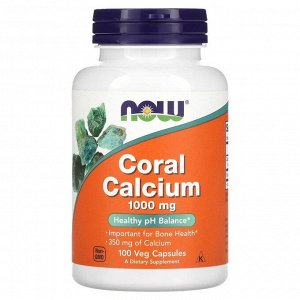 Кальций NOW Coral Calcium 1000мг - 100 капс