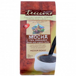 Teeccino, Мокко, кофе средней обжарки, без кофеина, 312 г