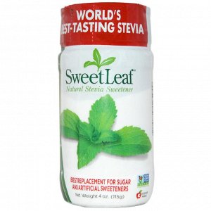 Wisdom Natural, SweetLeaf, натуральный подсластитель из стевии, 4 унции (115 г)