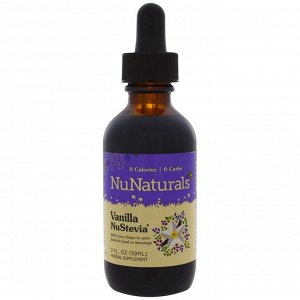 NuNaturals, Vanilla NuStevia, 59 мл (2 fl oz)