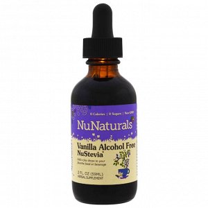 NuNaturals, Ванильный безалкогольный NuStevia, 2 fl oz (59 мл)