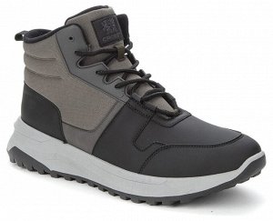 Серый/черный иск.кожа/оксфорд мужские ботинки (О-З 2023)
