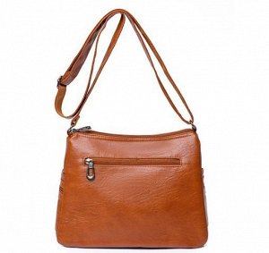 Женская мягкая сумка почтальонка из эко кожи, с ремешком и боковыми карманами, цвет винный