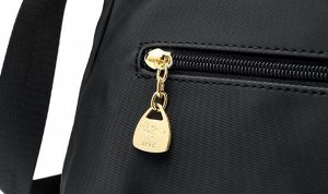 Женская мягкая сумка почтальонка, с регулируемым ремешком и накладным карманом, цвет черный