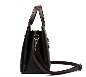 Женская повседневная сумка из эко кожи с металлическим брелоком, цвет бежевый
