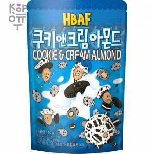 Hbaf Cookie and Cream Almonds - Миндаль обвалян в сливочном печенье Орео, Корея.